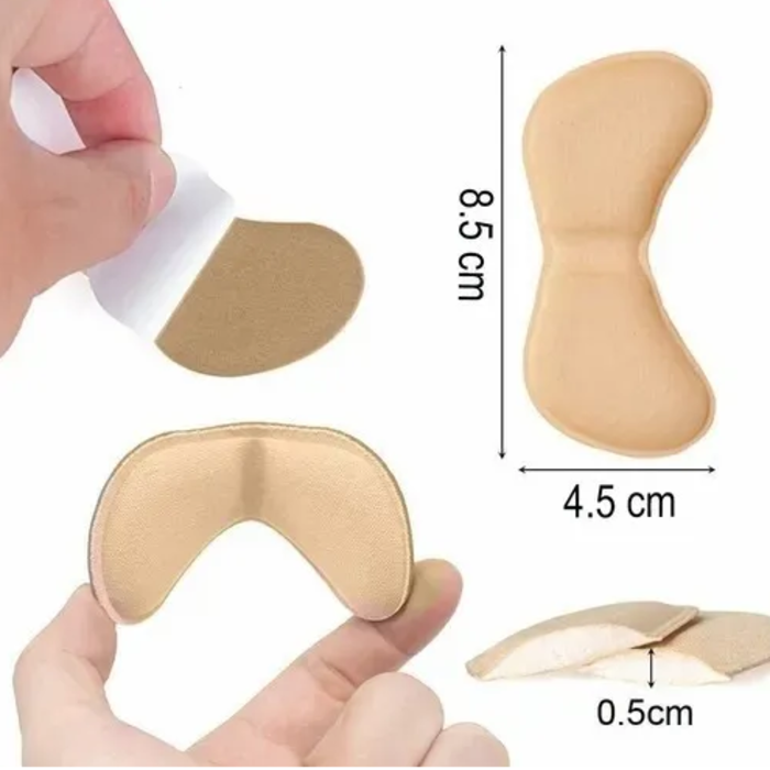 Almohadillas De Talón Adhesivas para Zapatos Taloneras negro