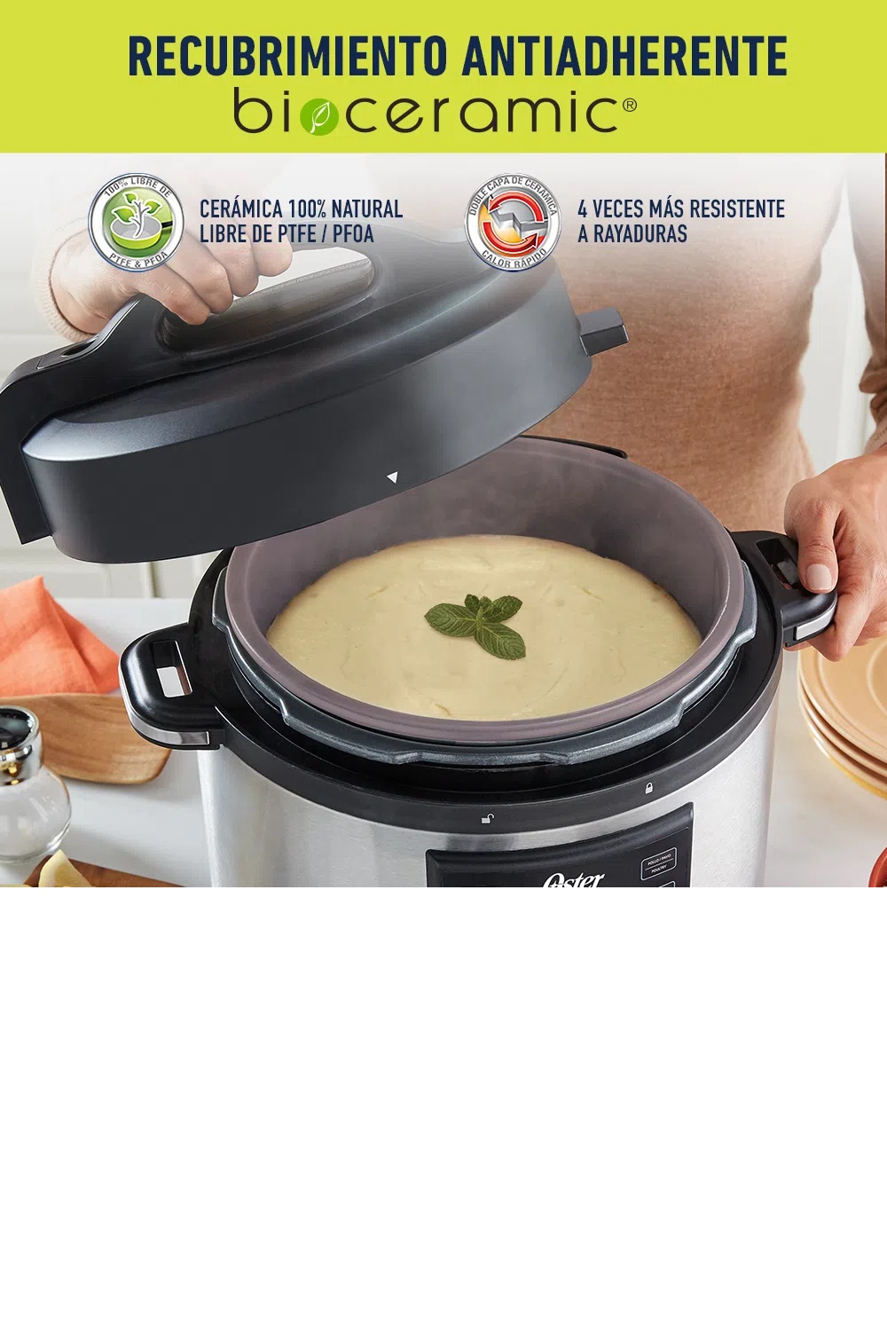 Multi Olla Rápida Oster Ckstpcec6801 12 Funciones 5.7 Litros