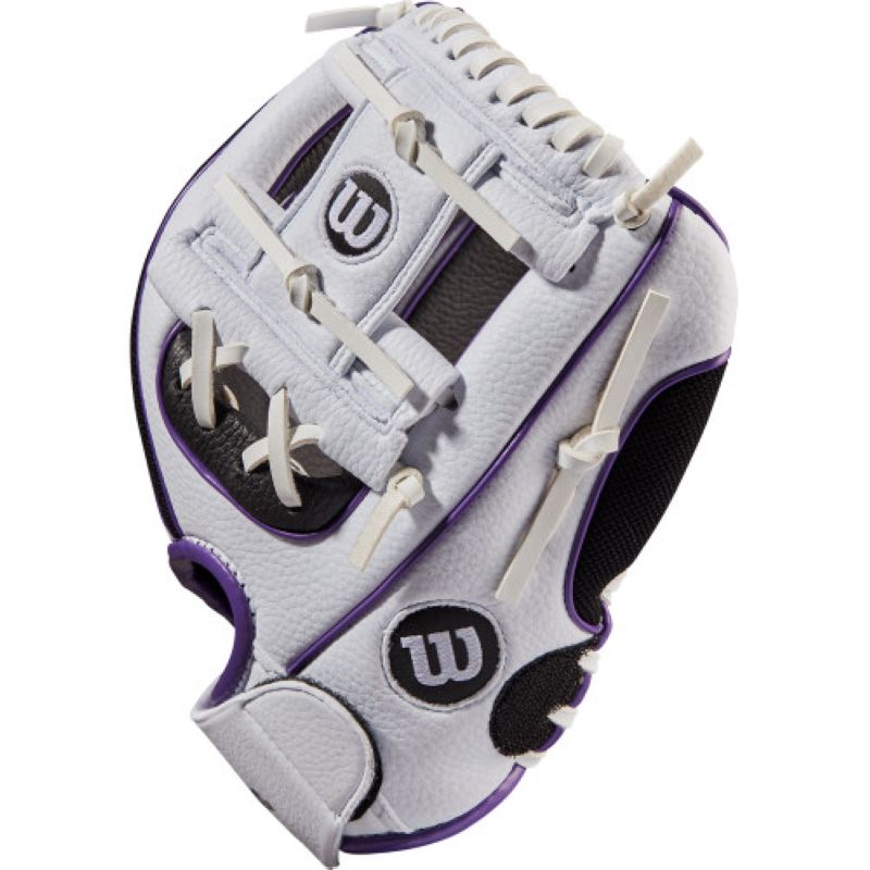 Guante de Beisbol Wilson A200 10in Blanco Morado infantil