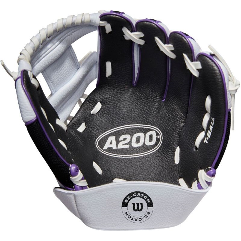 Guante de Beisbol Wilson A200 10in Blanco Morado infantil