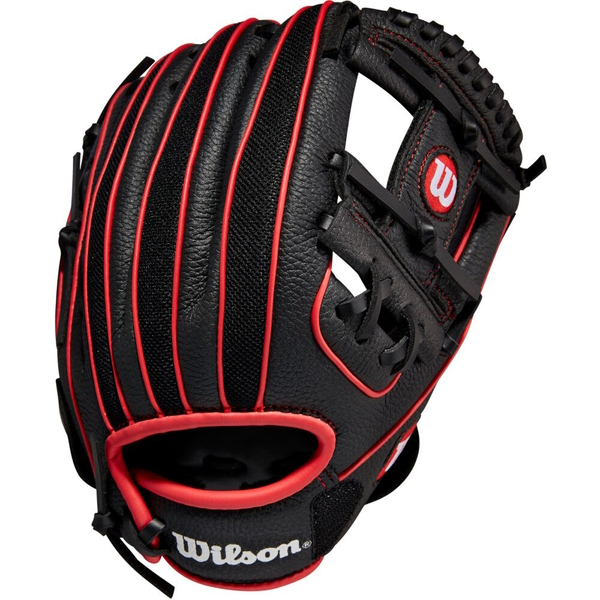 Guante de Beisbol Wilson A200 10in Negro Rojo infantil