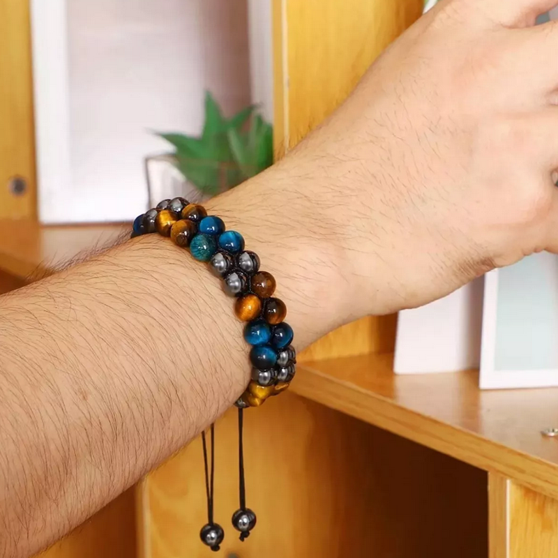 Pulsera Joyeria Obsidiana Ojo Tigre Hematitas