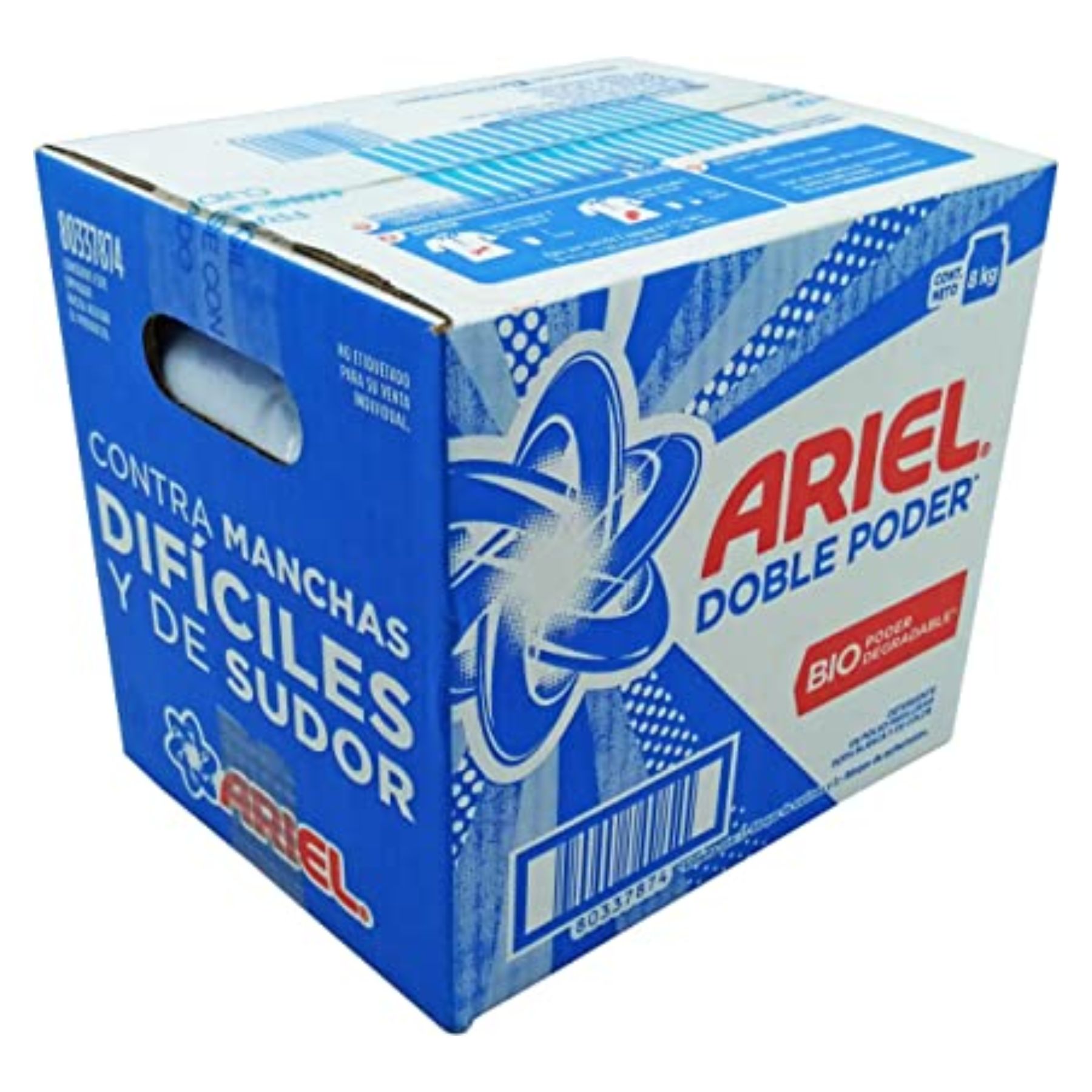 Detergente en Polvo Doble Poder 8 Kg Ariel SMS - AZUL