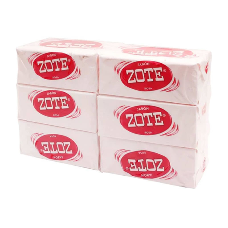 Jabón de Pasta Rosa 6 Piezas de 400 gramos Zote 825759 SMS