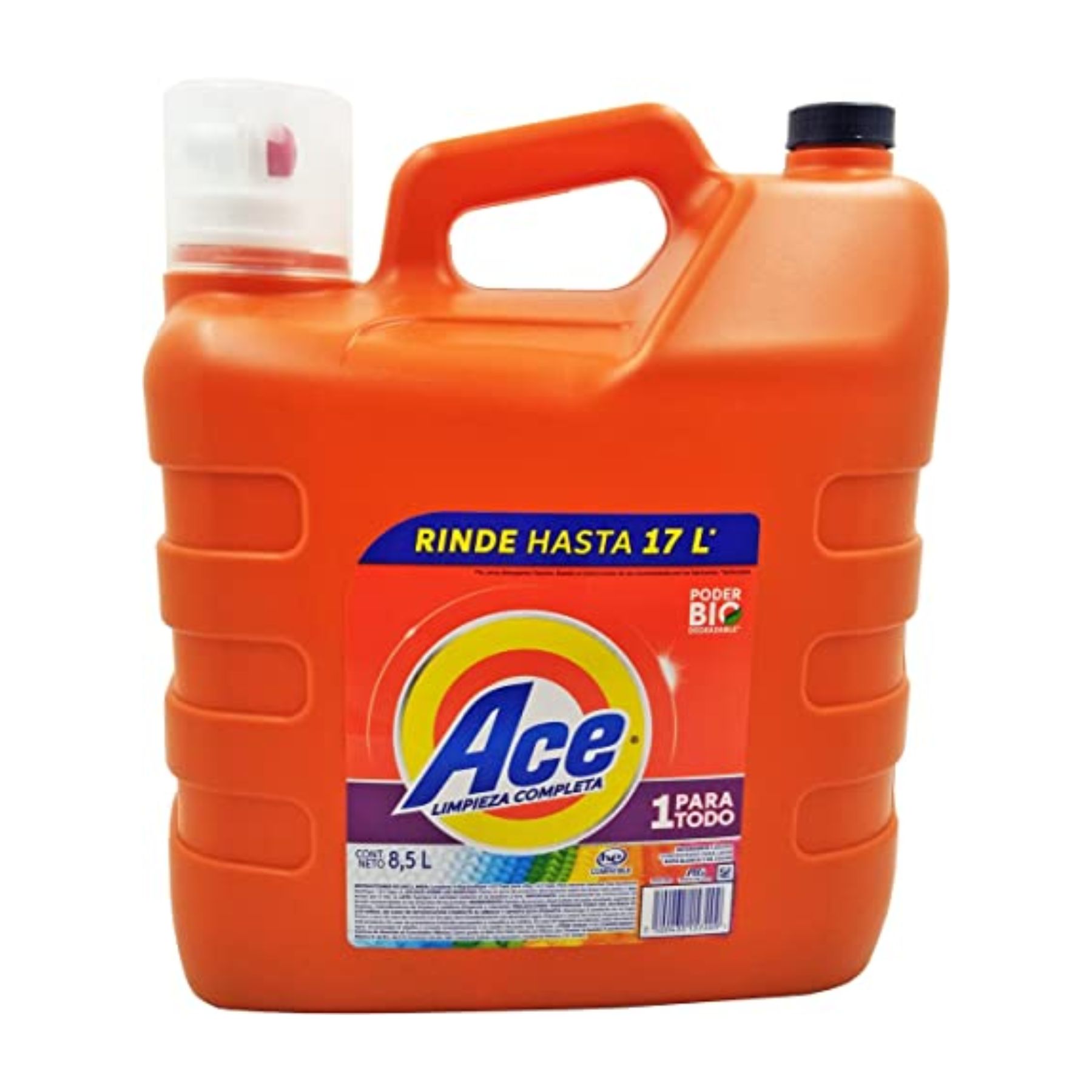 Detergente Líquido Limpieza Completa 8.5L Ace - NARANJA