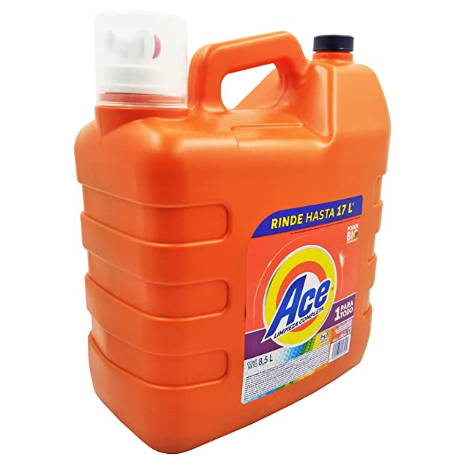 Detergente Líquido Limpieza Completa 8.5L Ace - NARANJA