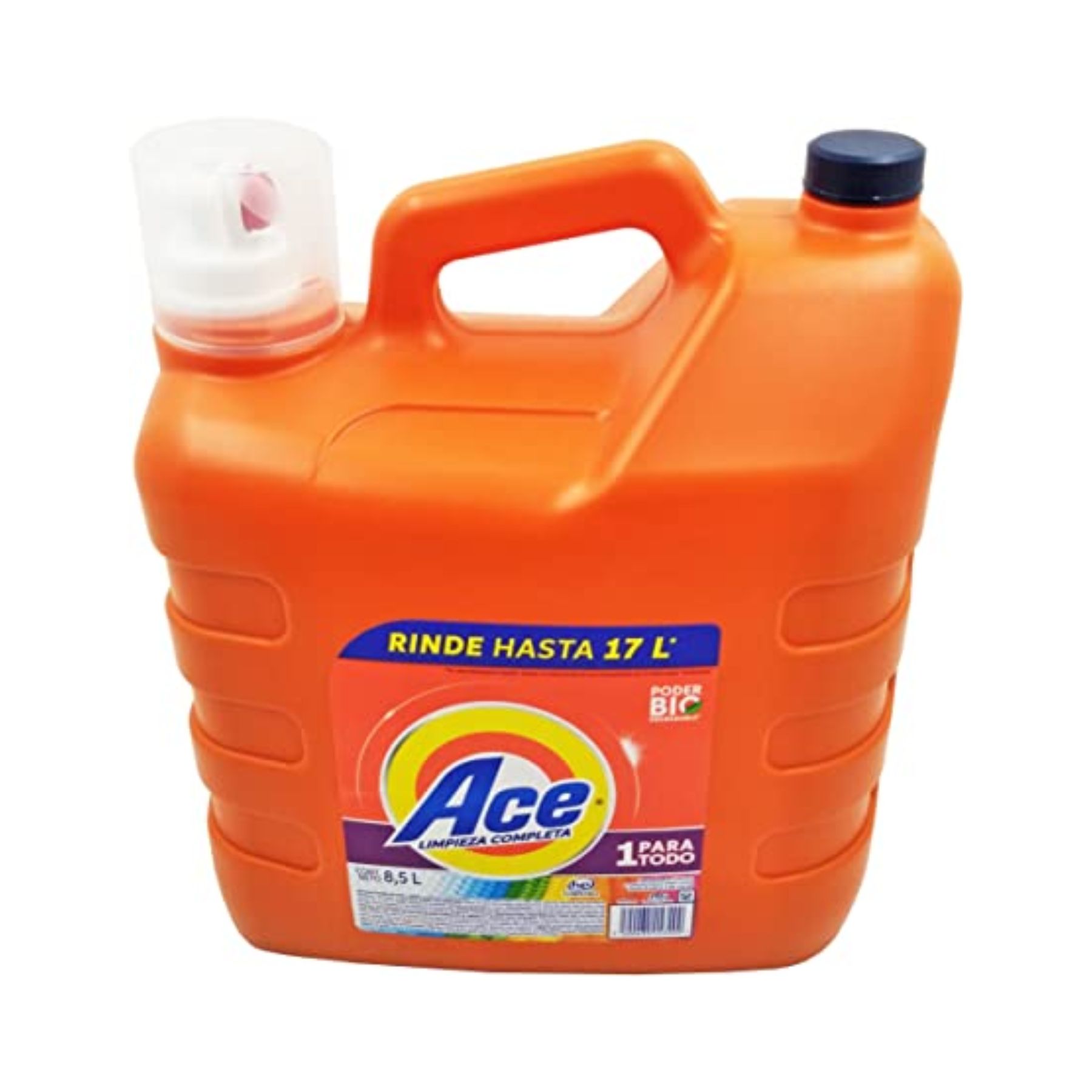 Detergente Líquido Limpieza Completa 8.5L Ace - NARANJA