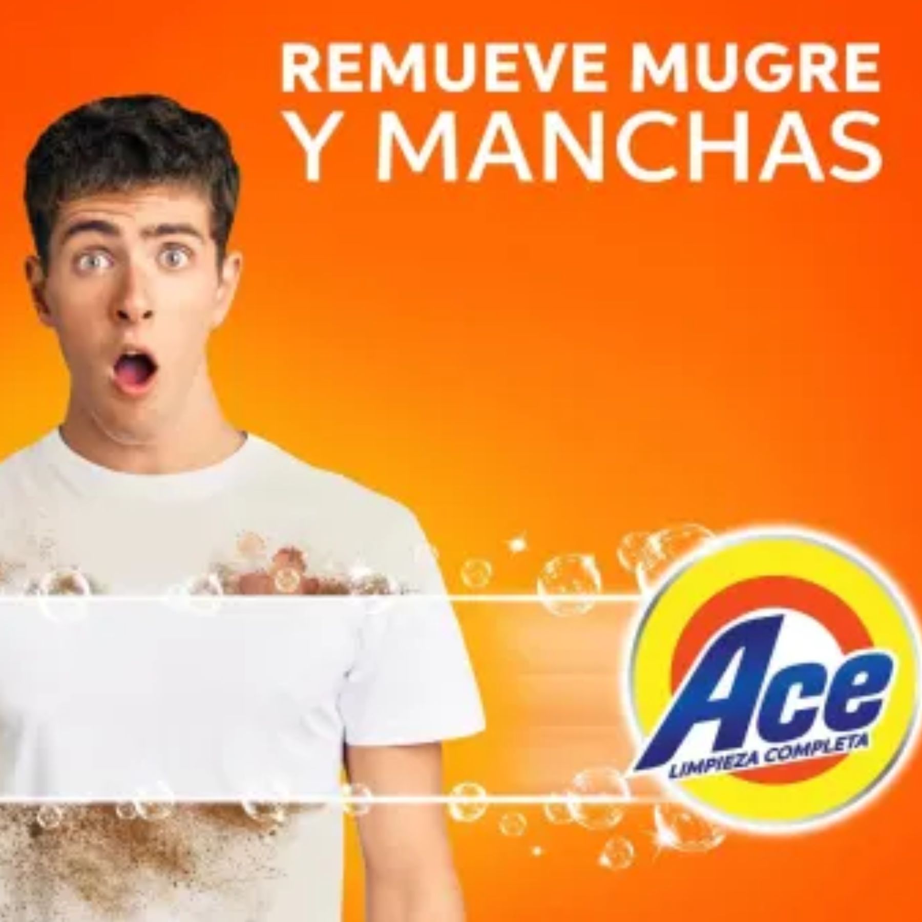 Detergente Líquido Limpieza Completa 8.5L Ace - NARANJA