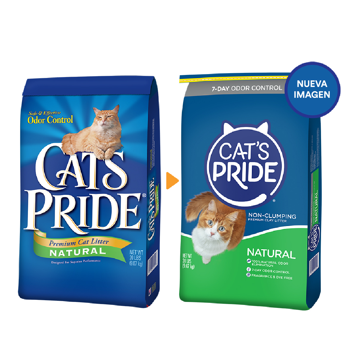 Cat's Pride Arena para gato Natural, Elimina olores, Forma grumos sólidos y Libre de fragancia, 10lb
