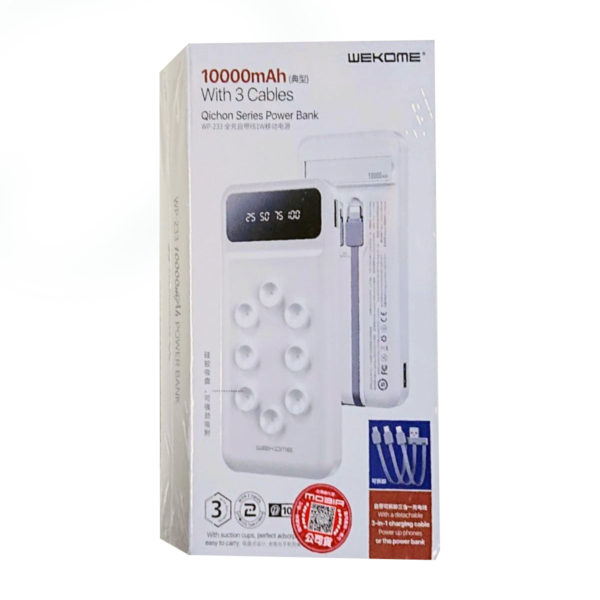 Power Bank Batería Portátil Cargador 3 En 1 10000mah Remax