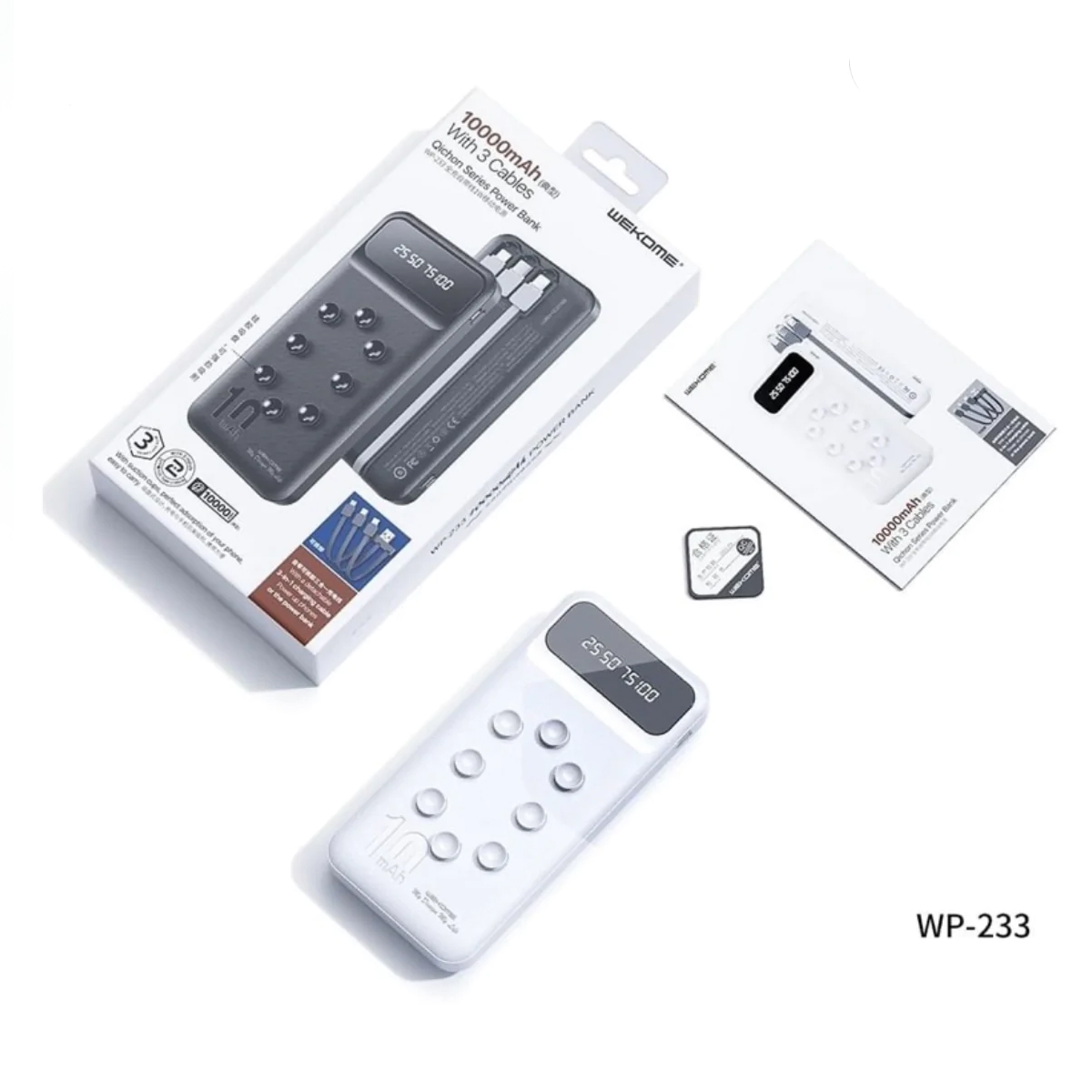 Power Bank Batería Portátil Cargador 3 En 1 10000mah Remax