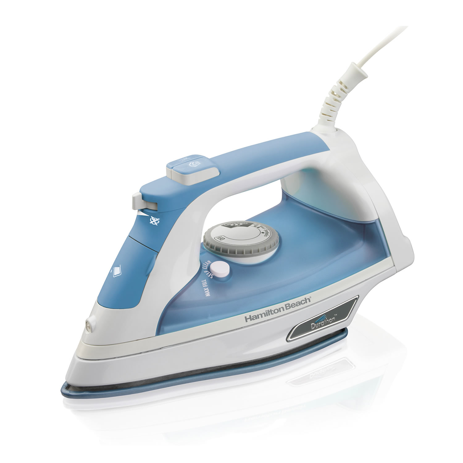 Plancha Hamilton Beach 19702-MX Suela Antiadherente Durathon - Azul