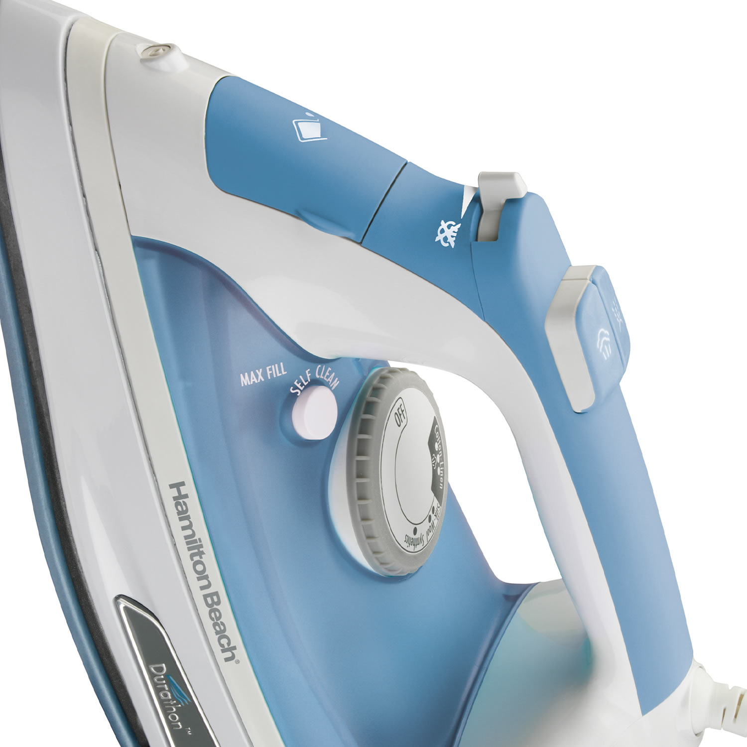 Plancha Hamilton Beach 19702-MX Suela Antiadherente Durathon - Azul