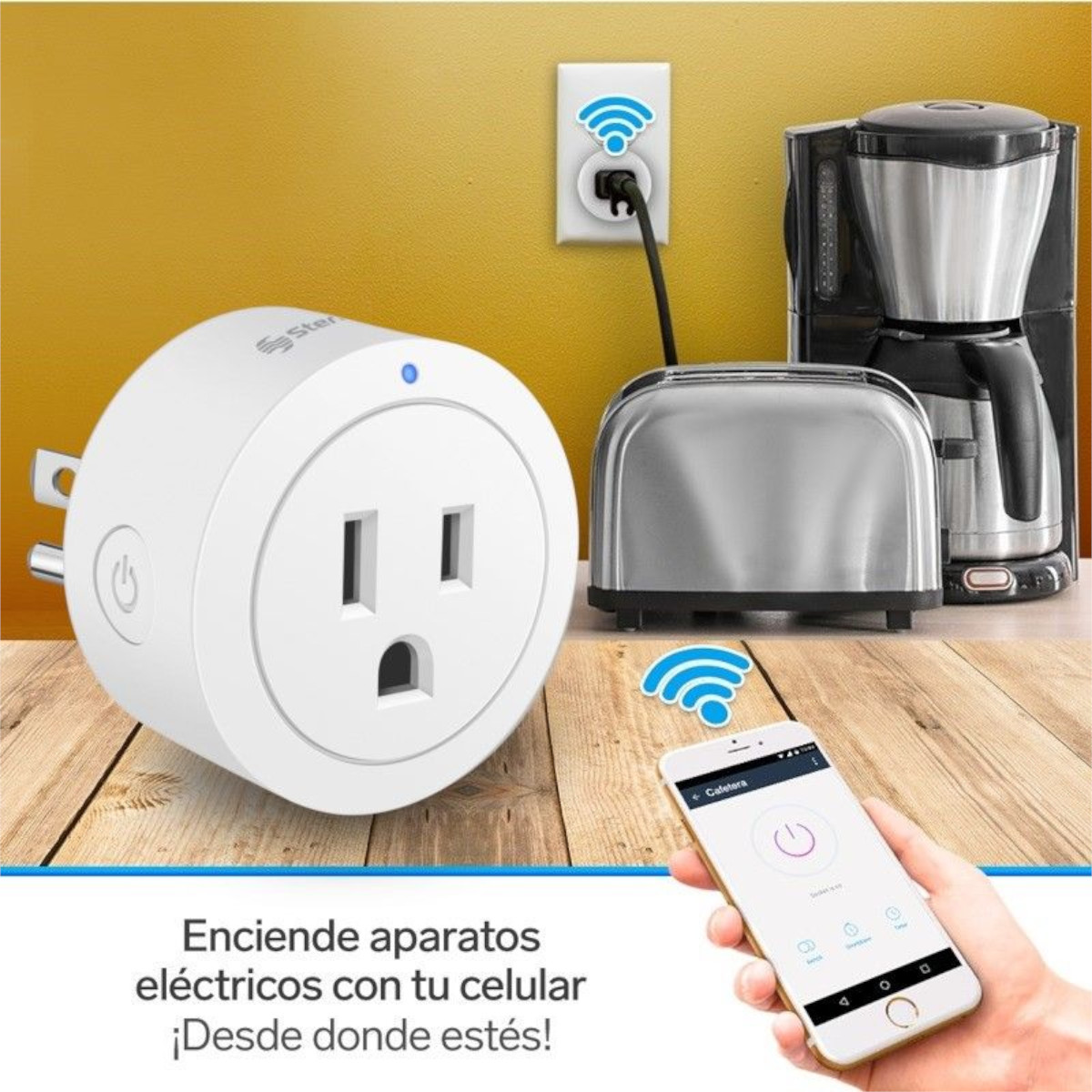 Kit 6 Contactos Inteligente Wi-Fi Steren SHOME-100 Enchufe