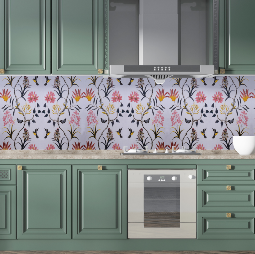 Papel Tapiz Vinílico Autoadhesivo Colibrí Amarillo