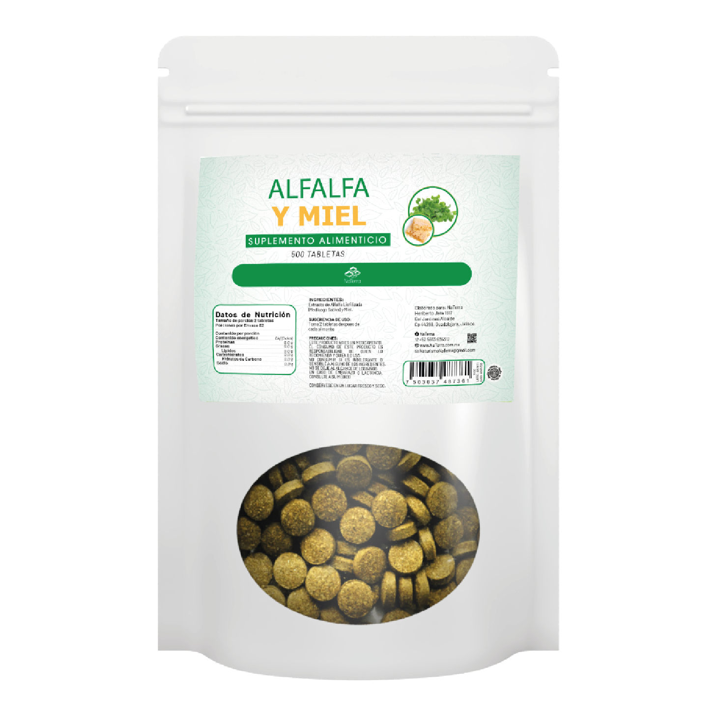 Alfalfa y Miel NaTerra 250 Tabletas