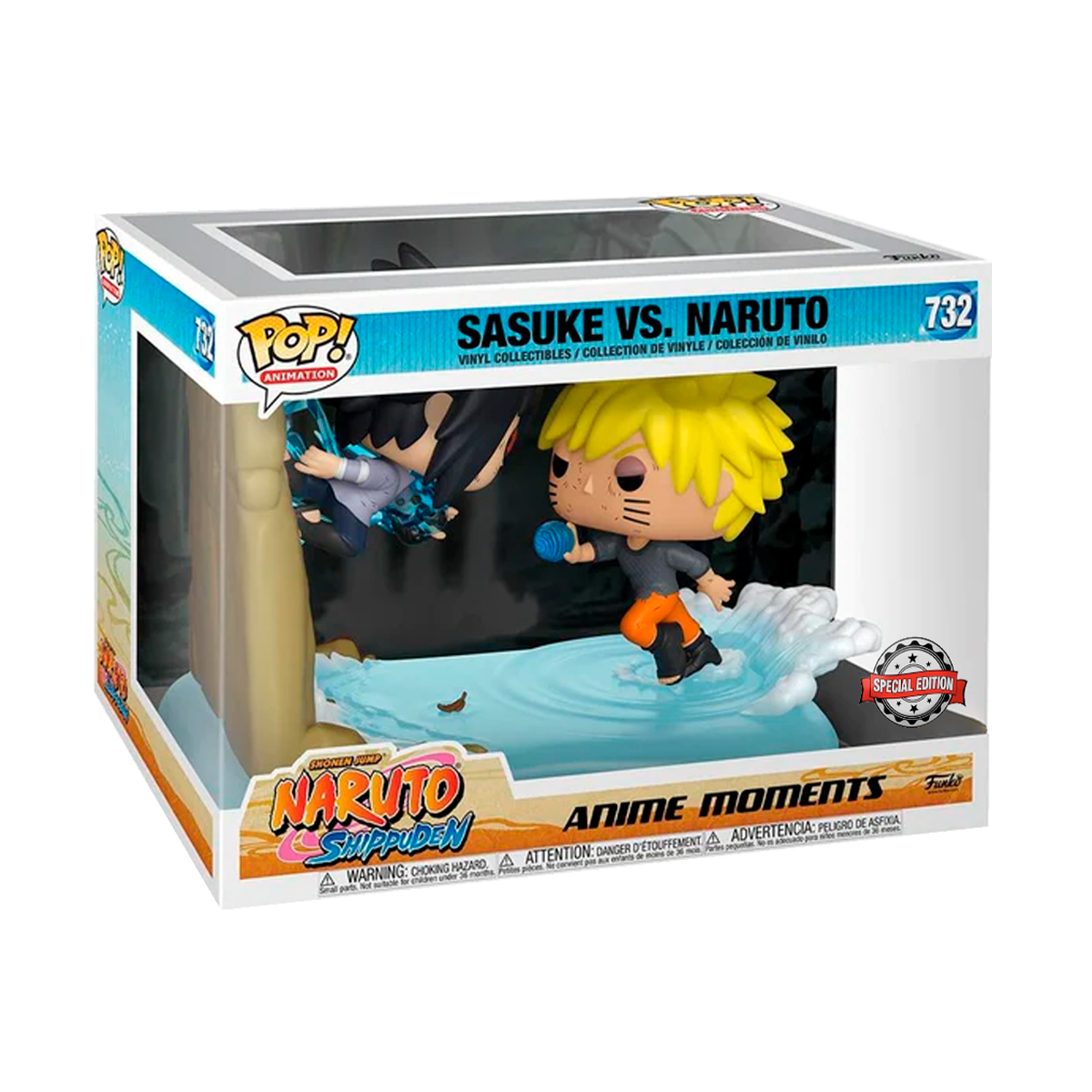 Funko Pop Sasuke Vs Naruto #732 Momento Naruto Shippuden Anime Figura Original