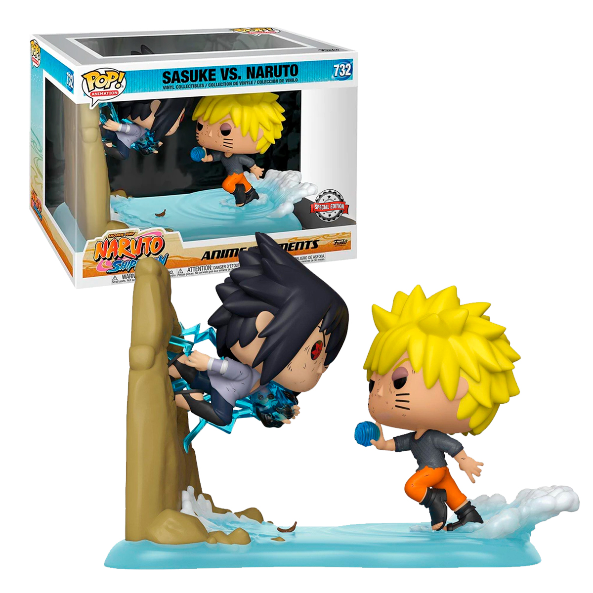 Funko Pop Sasuke Vs Naruto #732 Momento Naruto Shippuden Anime Figura Original