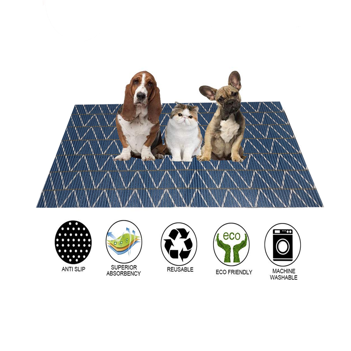 Tapete Para Mascotas 101x63cm Perros y Gatos Log-on.