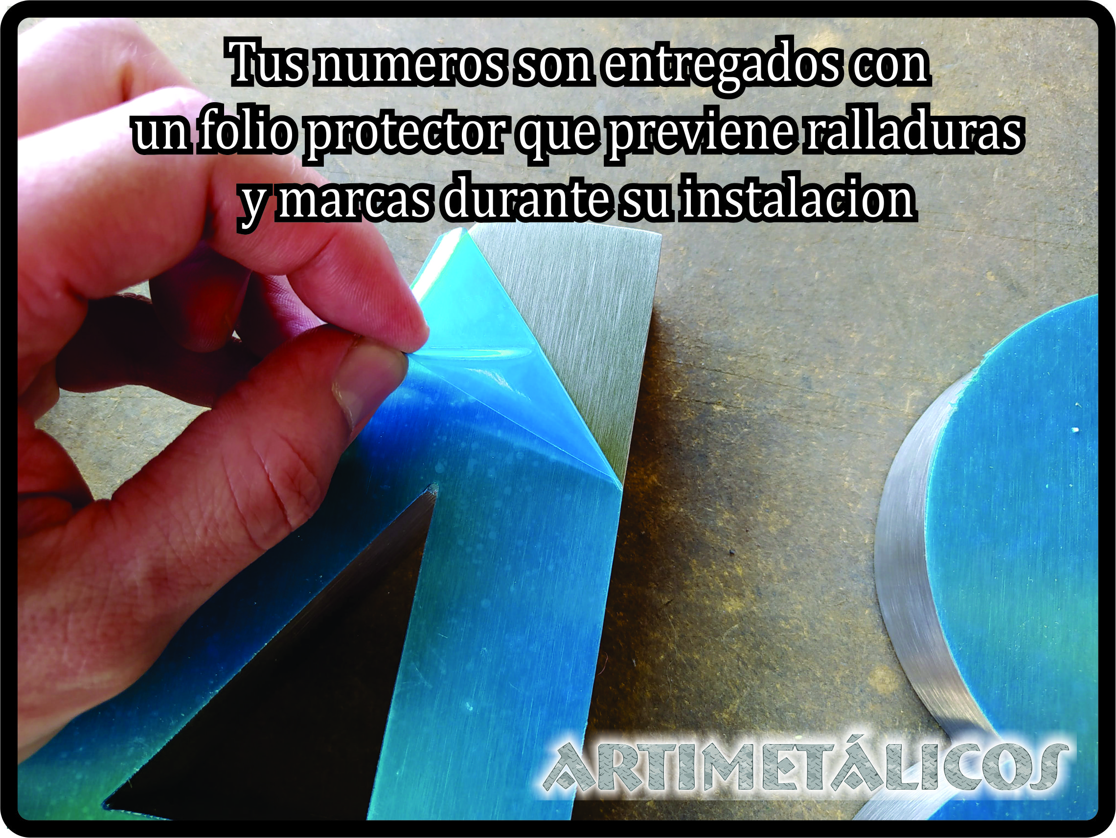 Número para casa (digito 3) Acero inoxidable 30cm