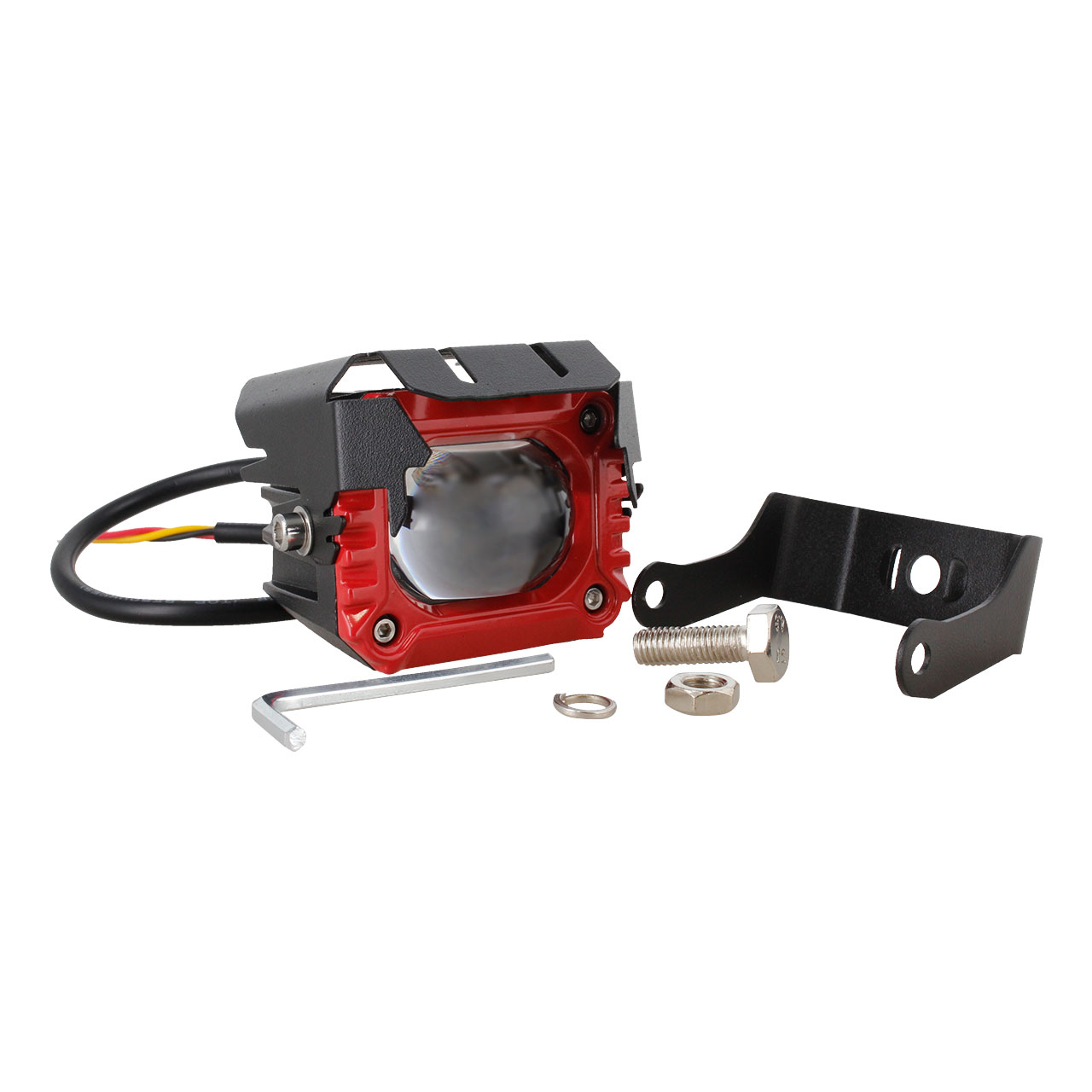 Par Faro Tipo Buho Bicolor 1 Led Lupa Exploradora Auto Moto