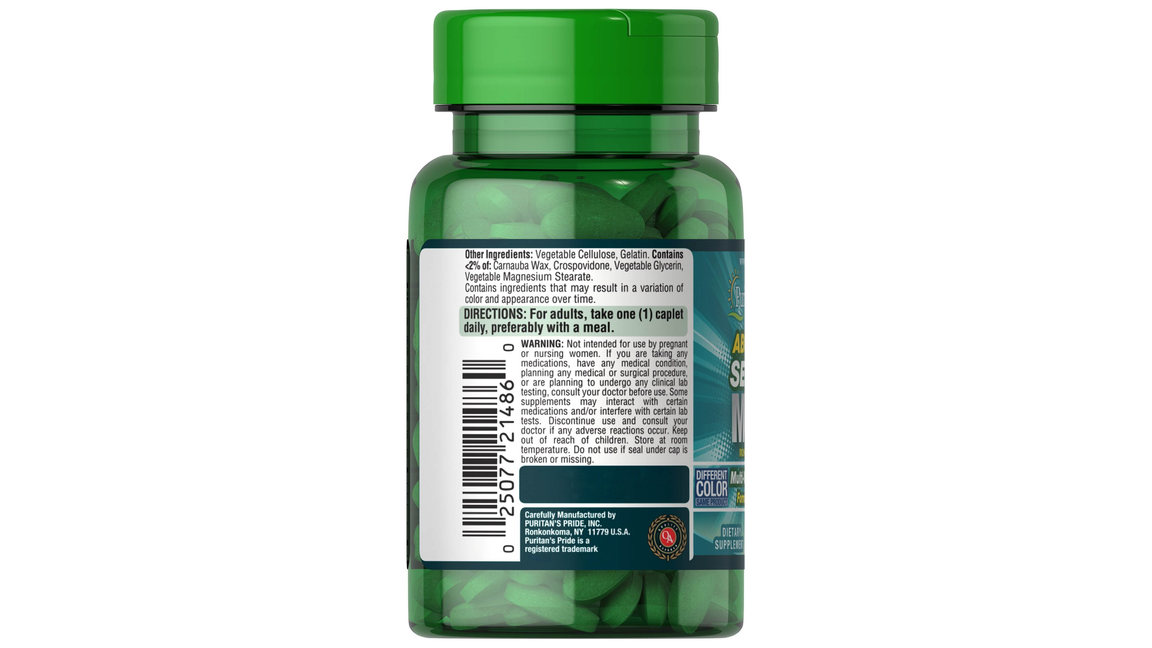 Multivitamínico Abc Plus Hombres 50+ Vitaminas + Zinc 30 Cap Puritan's Pride 