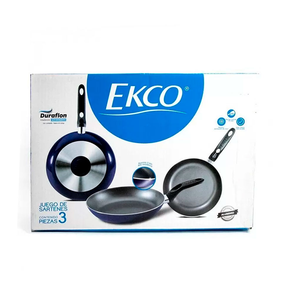SARTENES 3 PIEZAS EKCO/VASCONIA 84998 20/24/30 AZUL