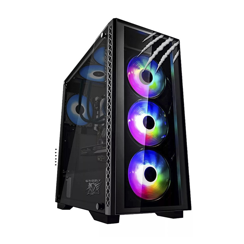 Pc Gamer Grizzly AMD Ryzen 7 5700X 3.40 GHz, AMD Dual Radeon RX 6750 XT OC 12GB, 51200 NVME SSD + 2TB HDD, 16GB DDR4 3200, Wi-Fi, BT, Windows 11 Home 64-bit Trial (1 año de garantía)