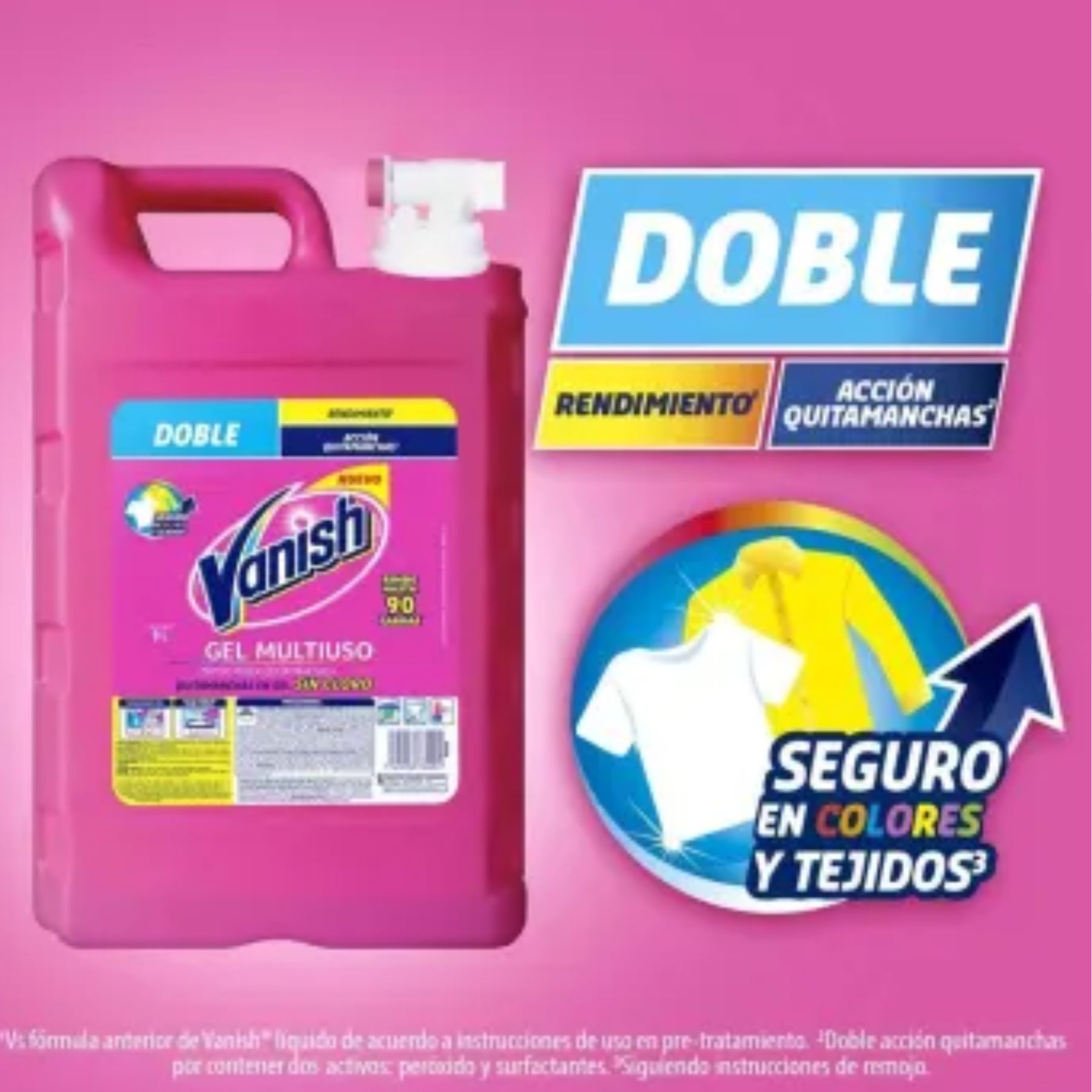 Quitamanchas en Gel para Ropa de Color 9 L Vanish SMS - ROSA