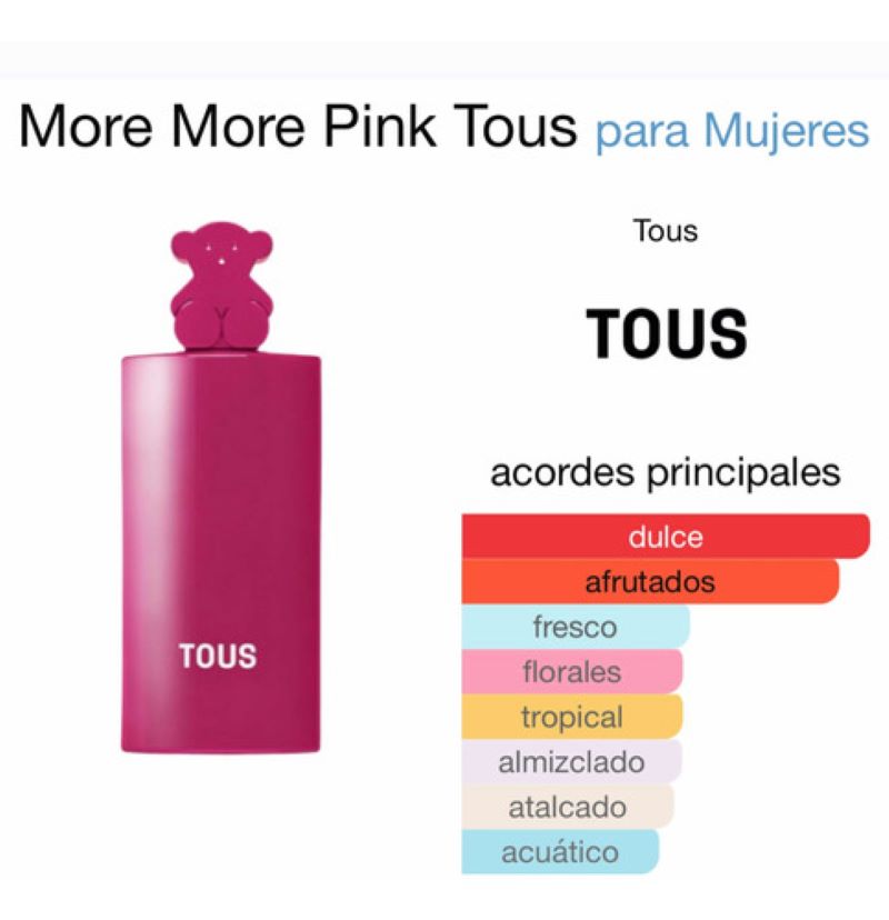 Perfume para Dama Tous More More Pink 90 ml EAU Toilette