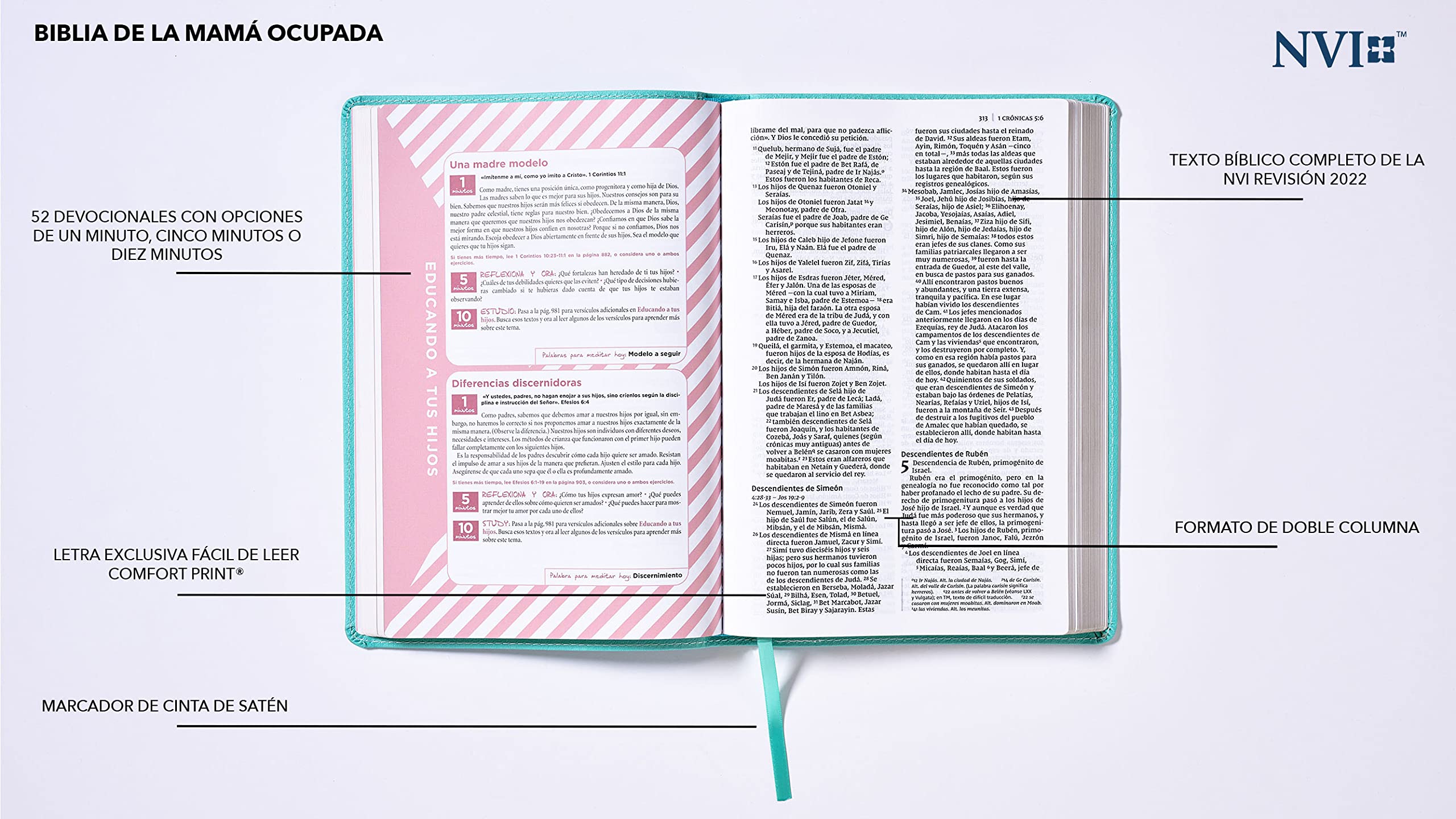 Biblia De La Mamá Ocupada Nvi Turquesa