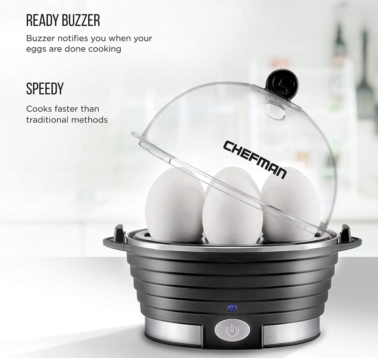 Vaporera Hervidor De Huevos Chefman Eléctrica