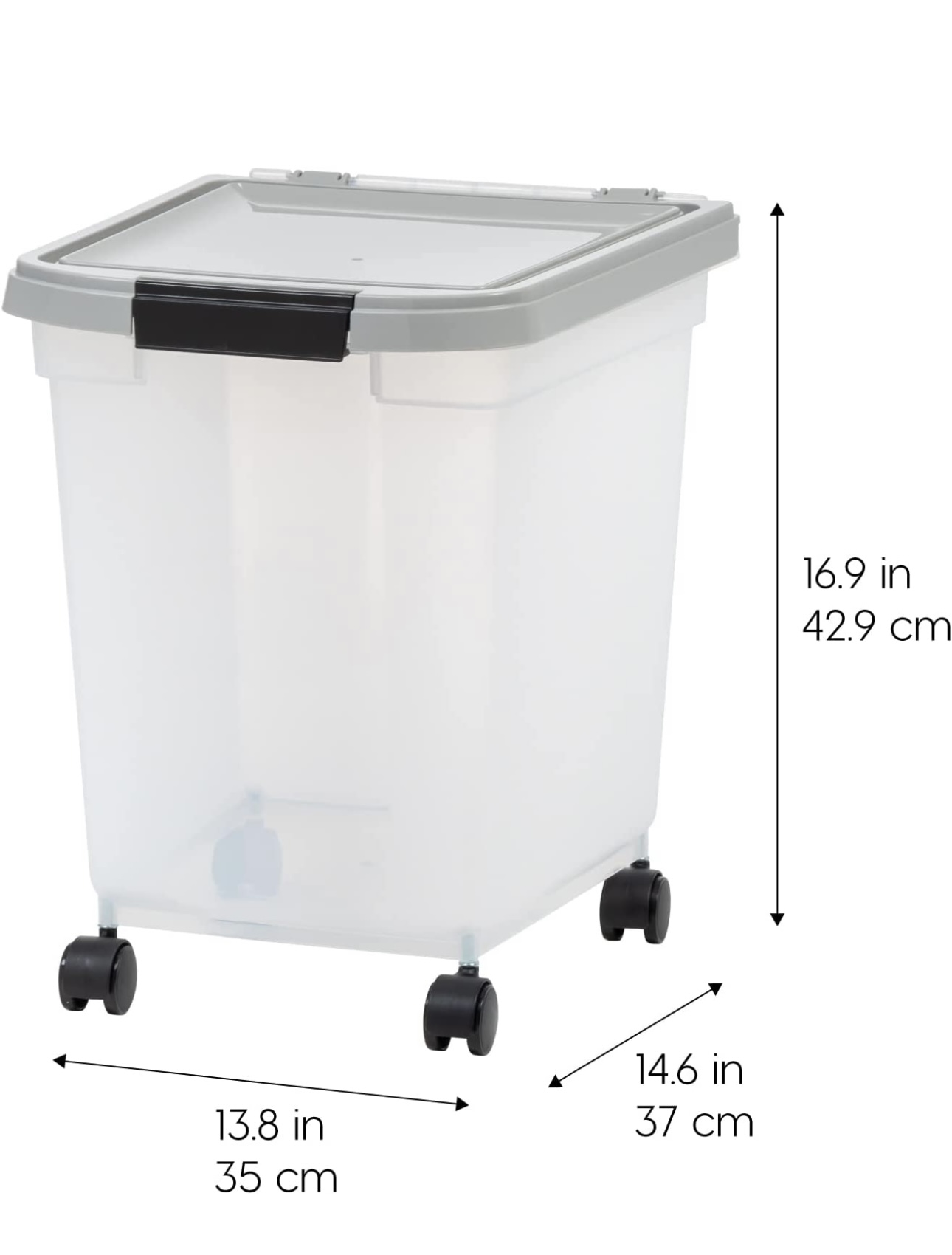 Contenedor De Alimento Perro Gato Croqueta C/ Ruedas 30 Lt