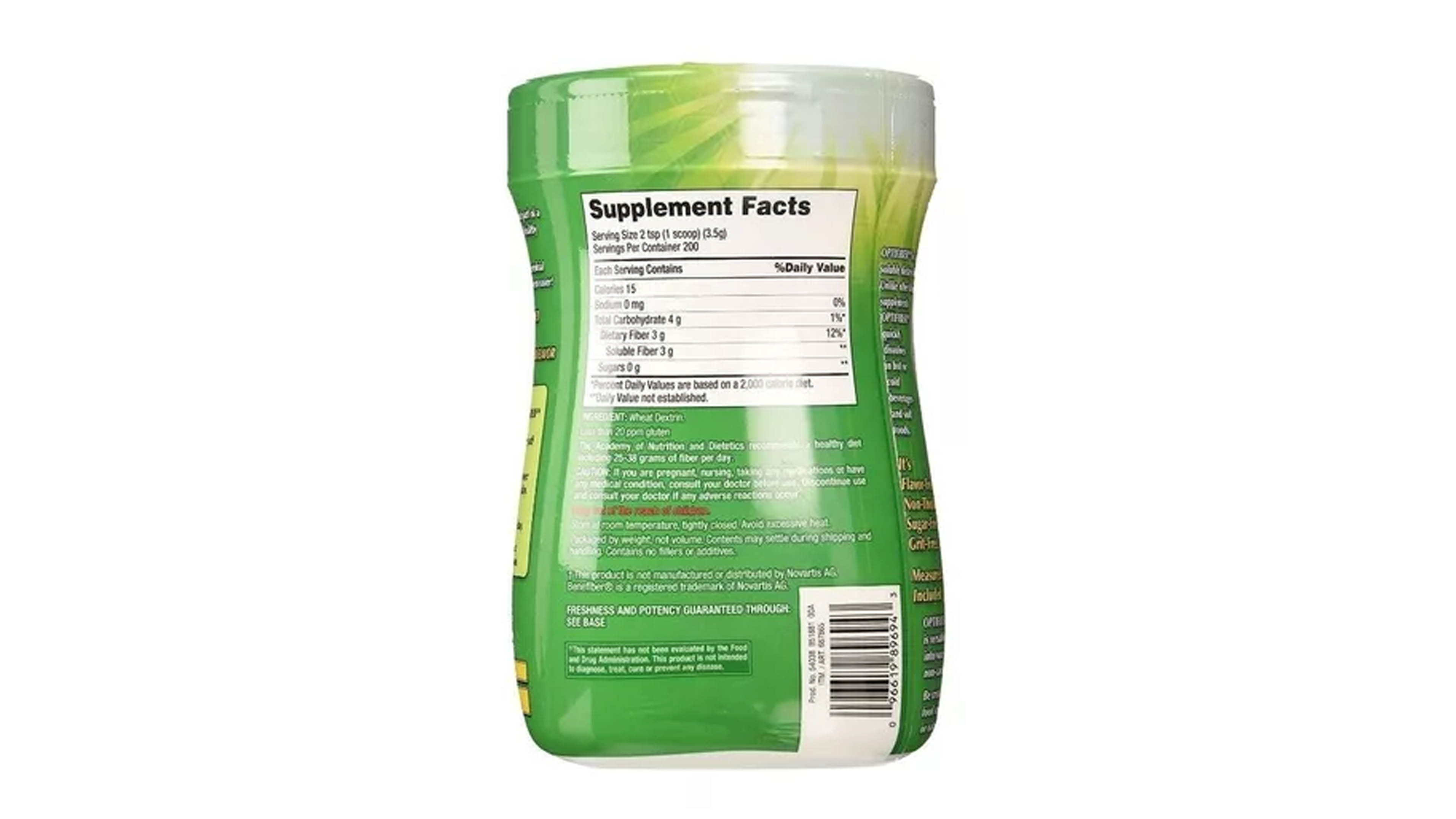 Suplemento Fibra Optifiber Kirkland 190serv Salud Intestinal 