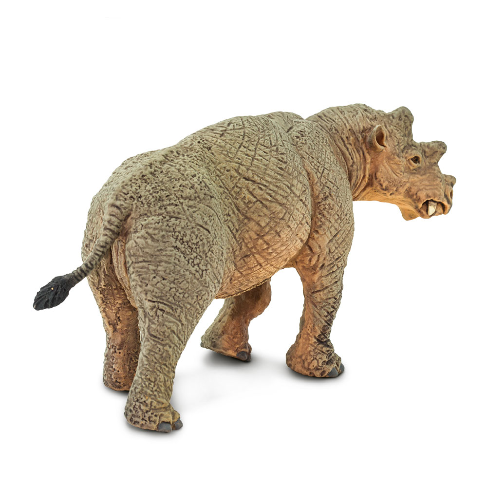 Figura De Plastico Uintatherium Safari Ltd Escala De Dinosaurio Para Niños.