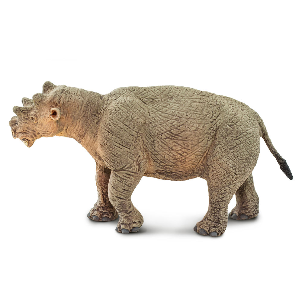 Figura De Plastico Uintatherium Safari Ltd Escala De Dinosaurio Para Niños.
