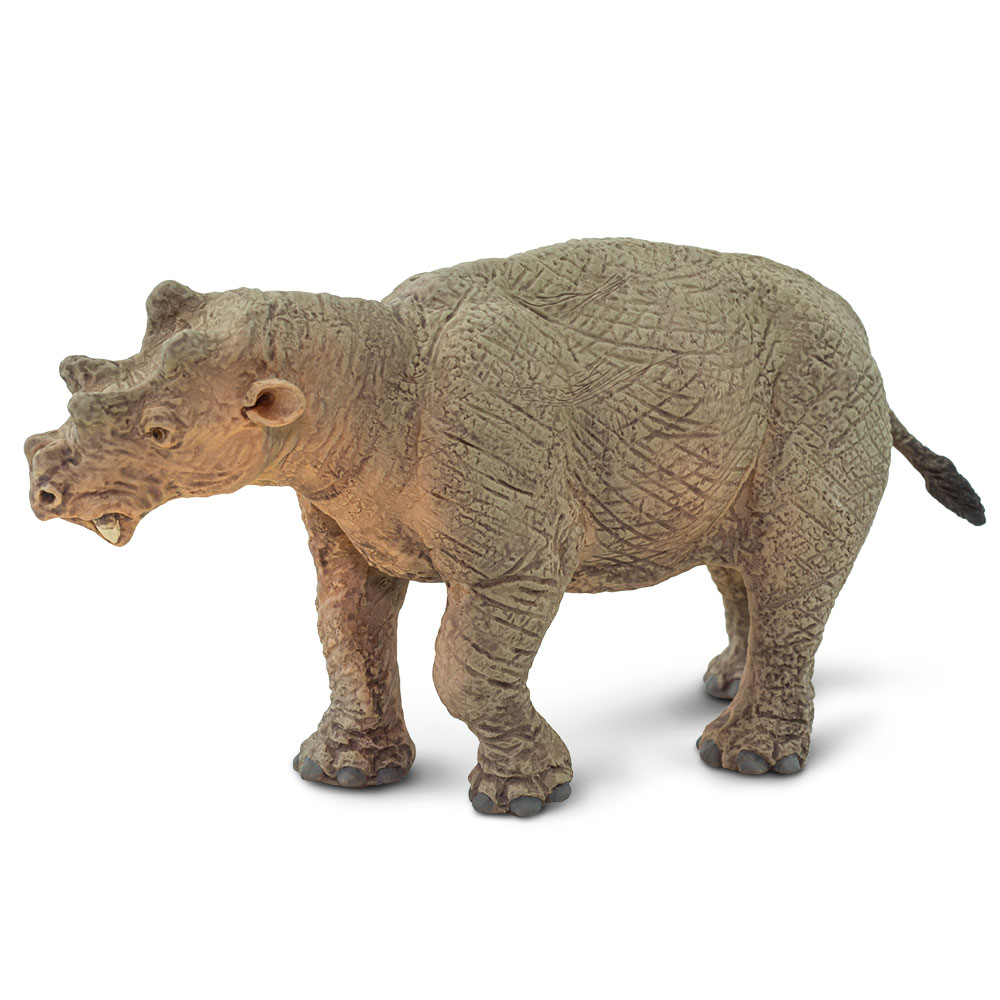 Figura De Plastico Uintatherium Safari Ltd Escala De Dinosaurio Para Niños.