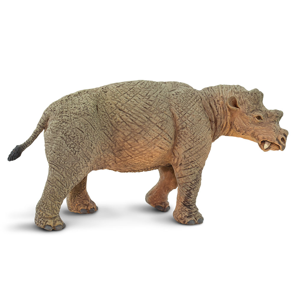 Figura De Plastico Uintatherium Safari Ltd Escala De Dinosaurio Para Niños.