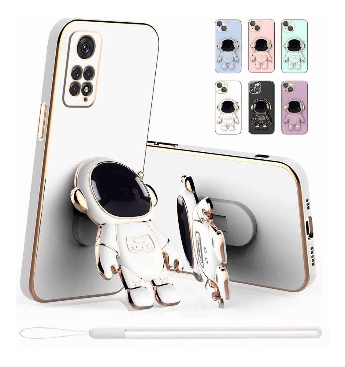 Funda Para Redmi 9A Carcasa Case Soporte De Astronauta blanca