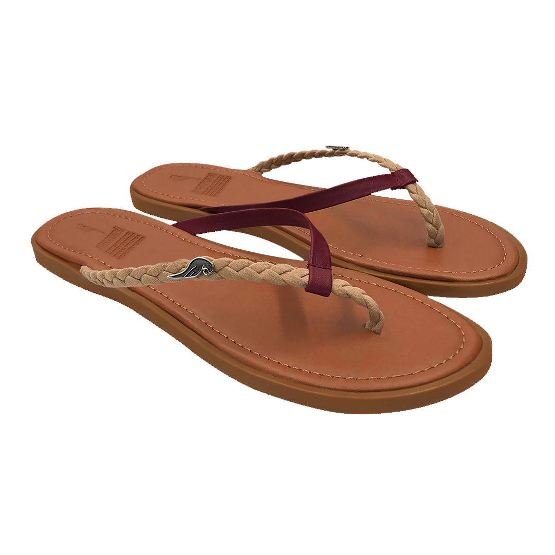 Sandalia Maracana Megara Trenza color vino