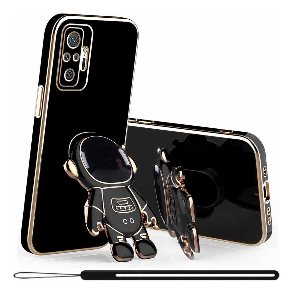 Funda Para Redmi 9A Carcasa Case Soporte De Astronauta negro