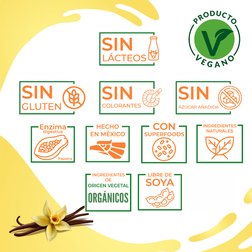 Nutrasien100 Proteína Vegana sabor Vainilla. Ideal para Keto, Pre workout, Vegano, Paleo. Sin azúcar. Fácil digestión. Ideal hombres y mujeres. 500g – 17 porciones. Pro100 vegana