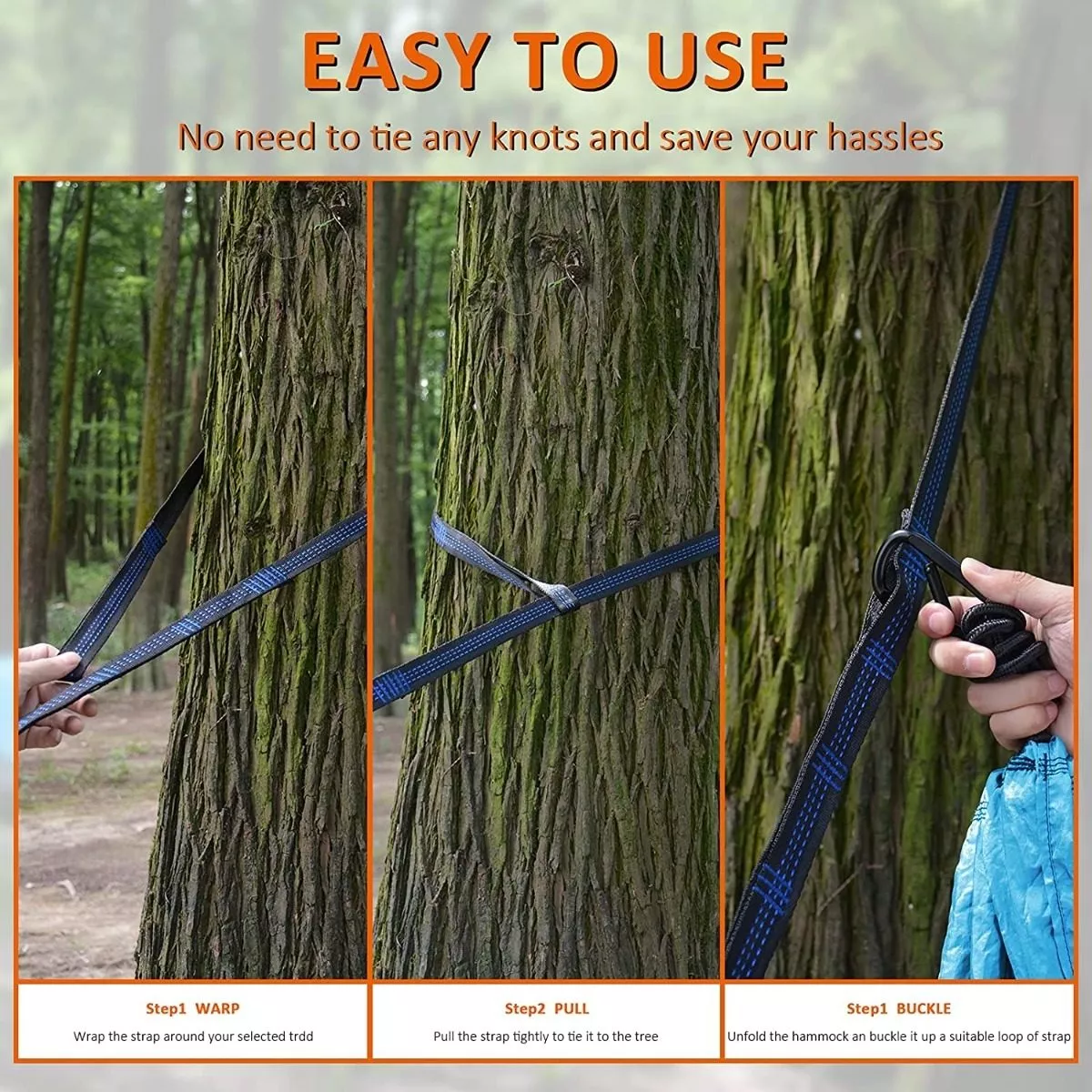 Hamaca Colgante Portatil Nailon Para 2 Personas