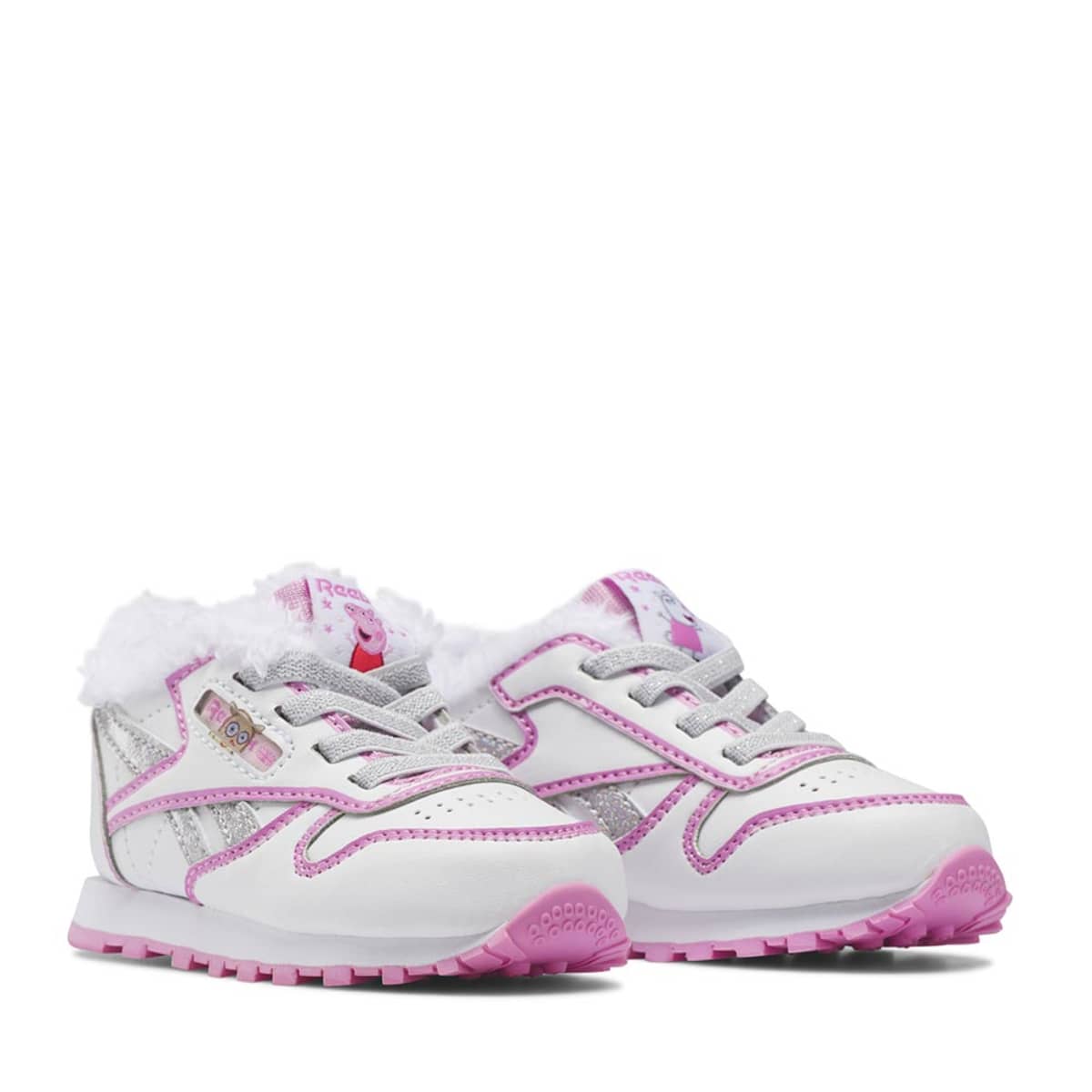 Tenis casual Classic Leather de Reebok con Peppa Pig para niña pequeña, color blanco, mod. 1083862