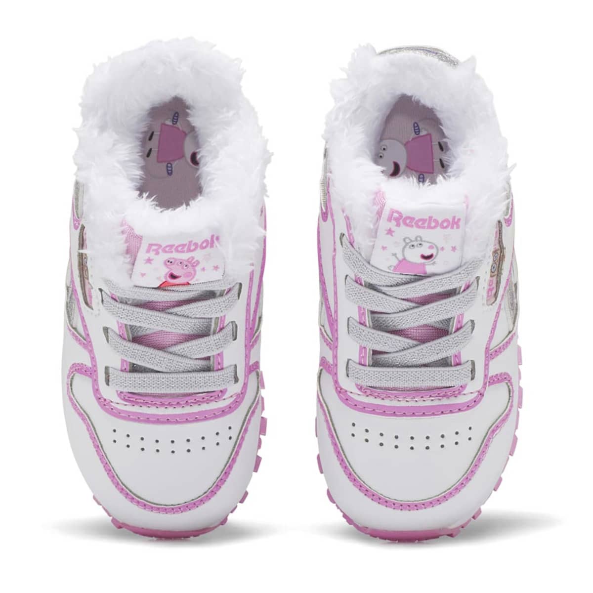Tenis casual Classic Leather de Reebok con Peppa Pig para niña pequeña, color blanco, mod. 1083862