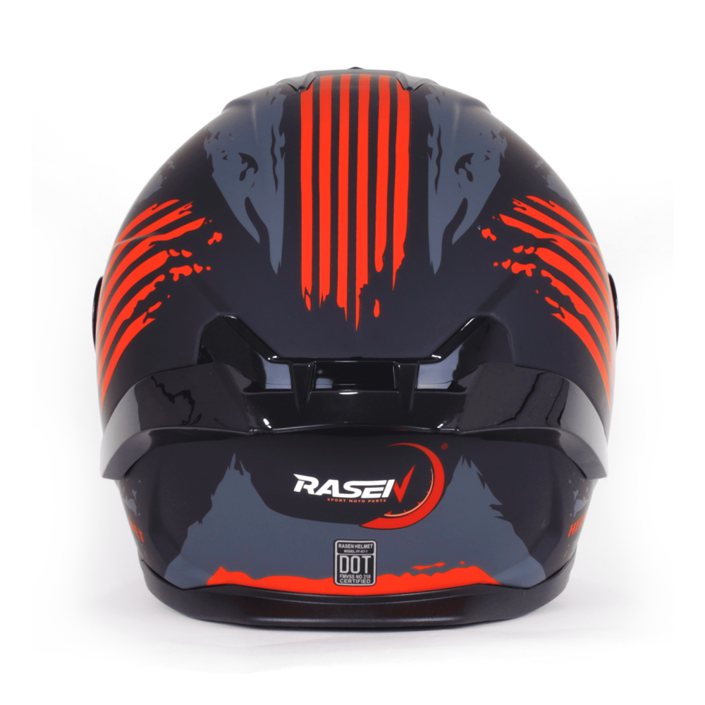 Casco Para Moto Rasen Cerrado Fibra De Carbono Certificado Dot Negro L