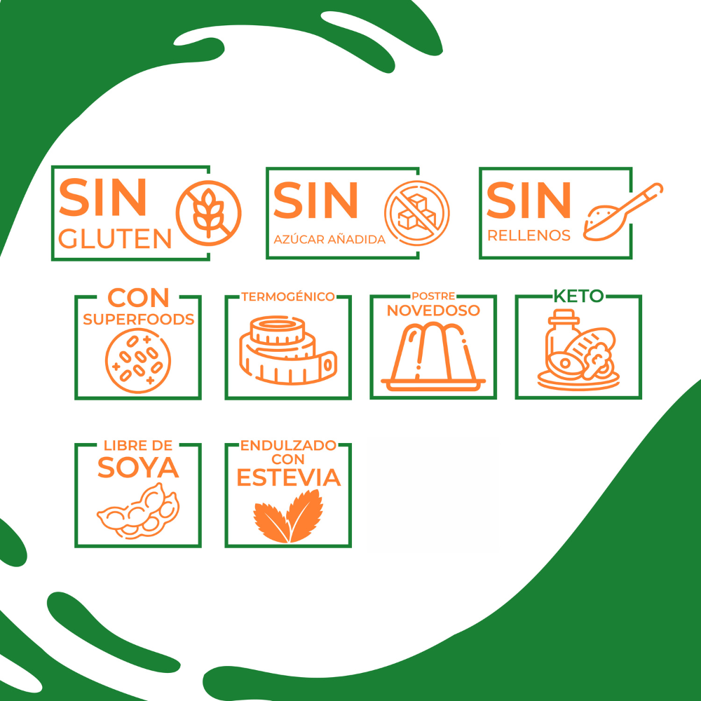 GELATINA en polvo Sin Azúcar. Carnitina Colágeno Prebiótico Saludable Keto Paleo