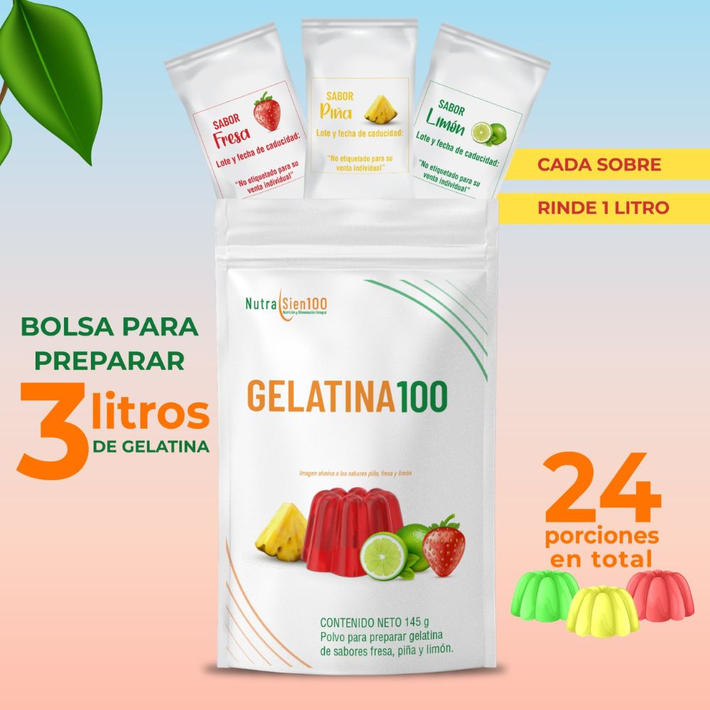 GELATINA en polvo Sin Azúcar. Carnitina Colágeno Prebiótico Saludable Keto Paleo