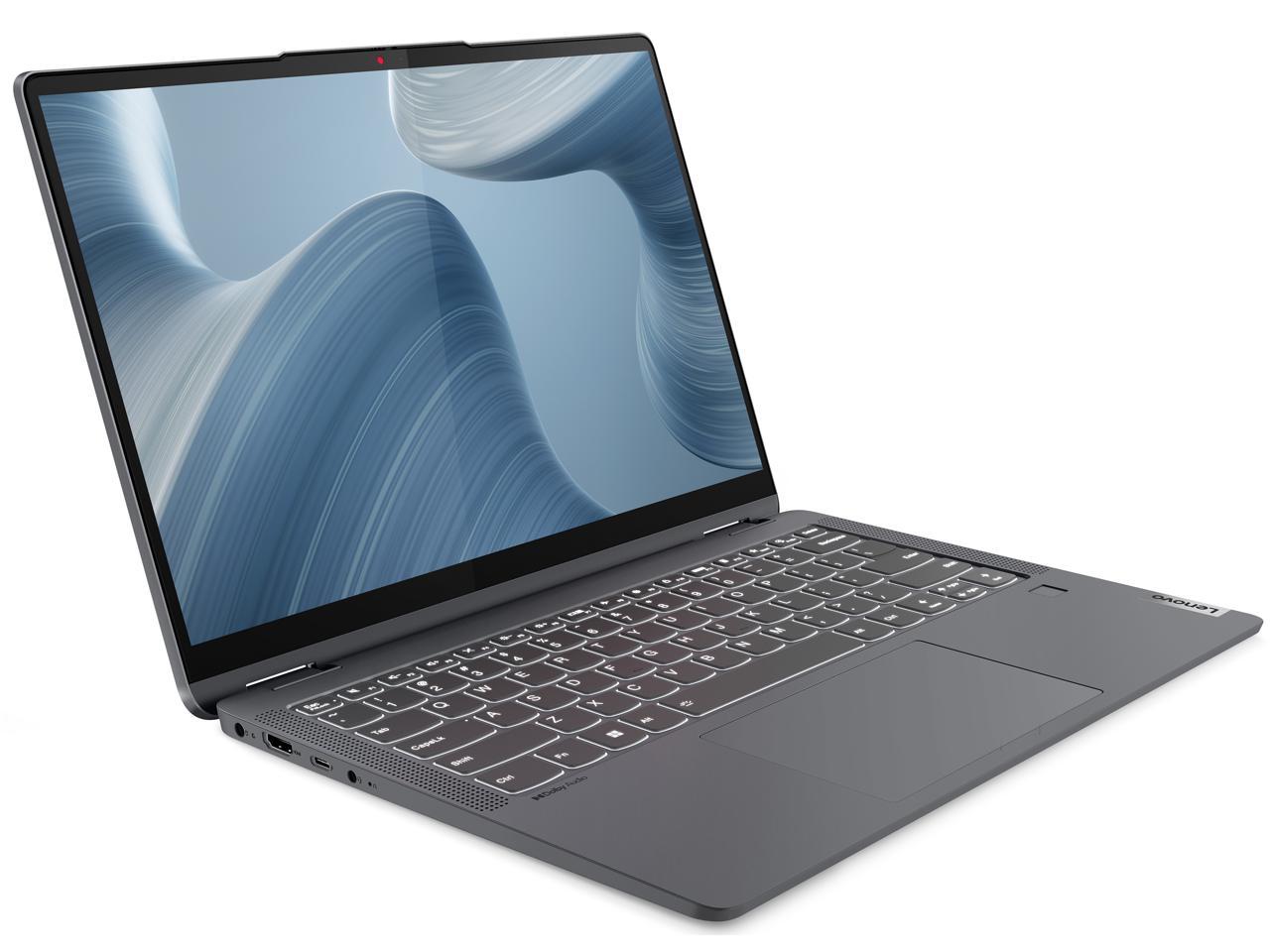 Laptop Lenovo IdeaPad Flex 5, Pantalla táctil convertible 2 en 1 de 14in, Intel Core i5 12th Gen i5-1235U, 8 GB de RAM, SSD de 512 GB, Gris tormenta