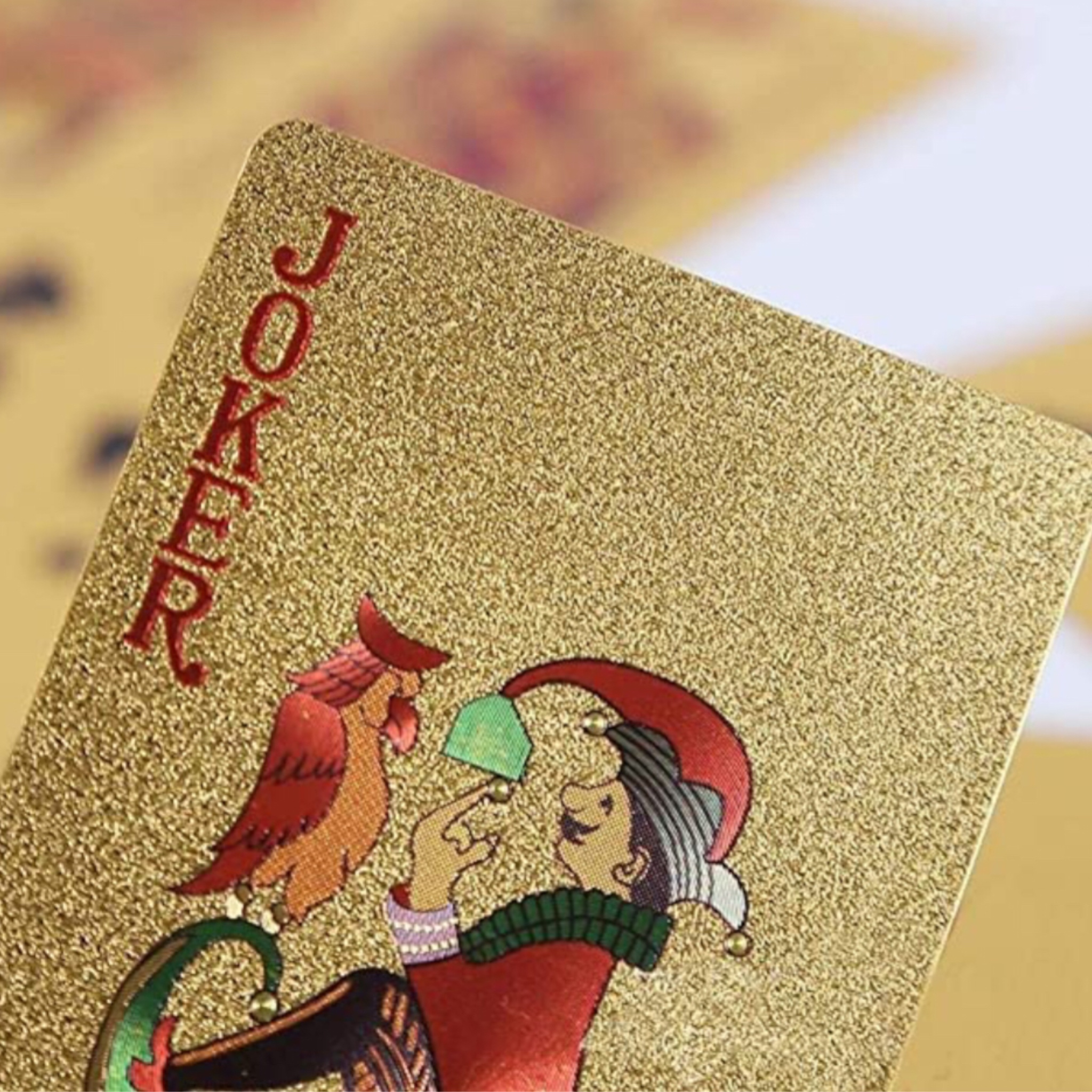 Baraja Dorada Poker Gold 100 Dolares Cartas